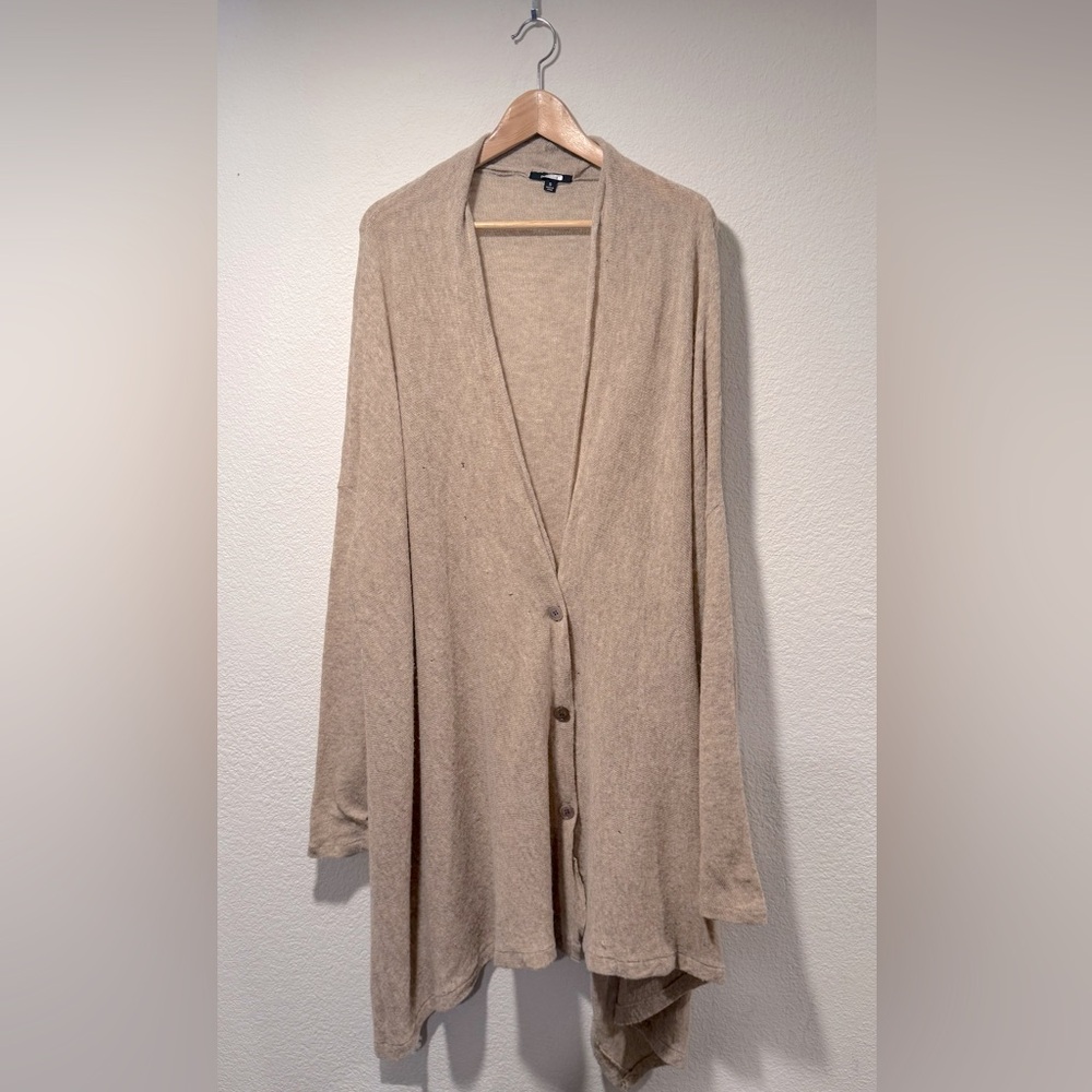 PAS DE CALAIS Wool Alpaca Blend Long Asymmetrical Cardigan